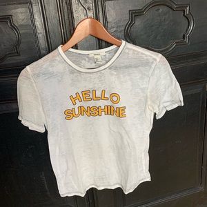 “Hello sunshine” white t shirt